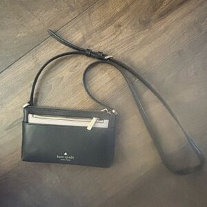 Kate Spade Black and Silver Crossbody Bag